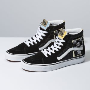 Vans Erkek Spor Ayakkabı Mixed Quilting Sk8-Hi Siyah/Beyaz | 10413-100